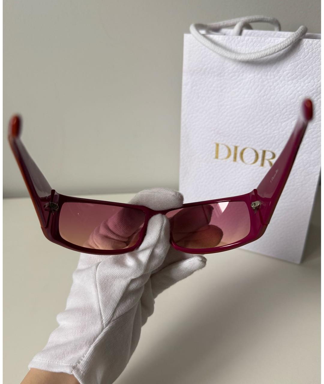 CHRISTIAN DIOR Розовые пластиковые солнцезащитные очки, фото 4