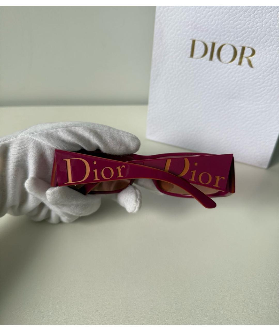 CHRISTIAN DIOR Розовые пластиковые солнцезащитные очки, фото 8