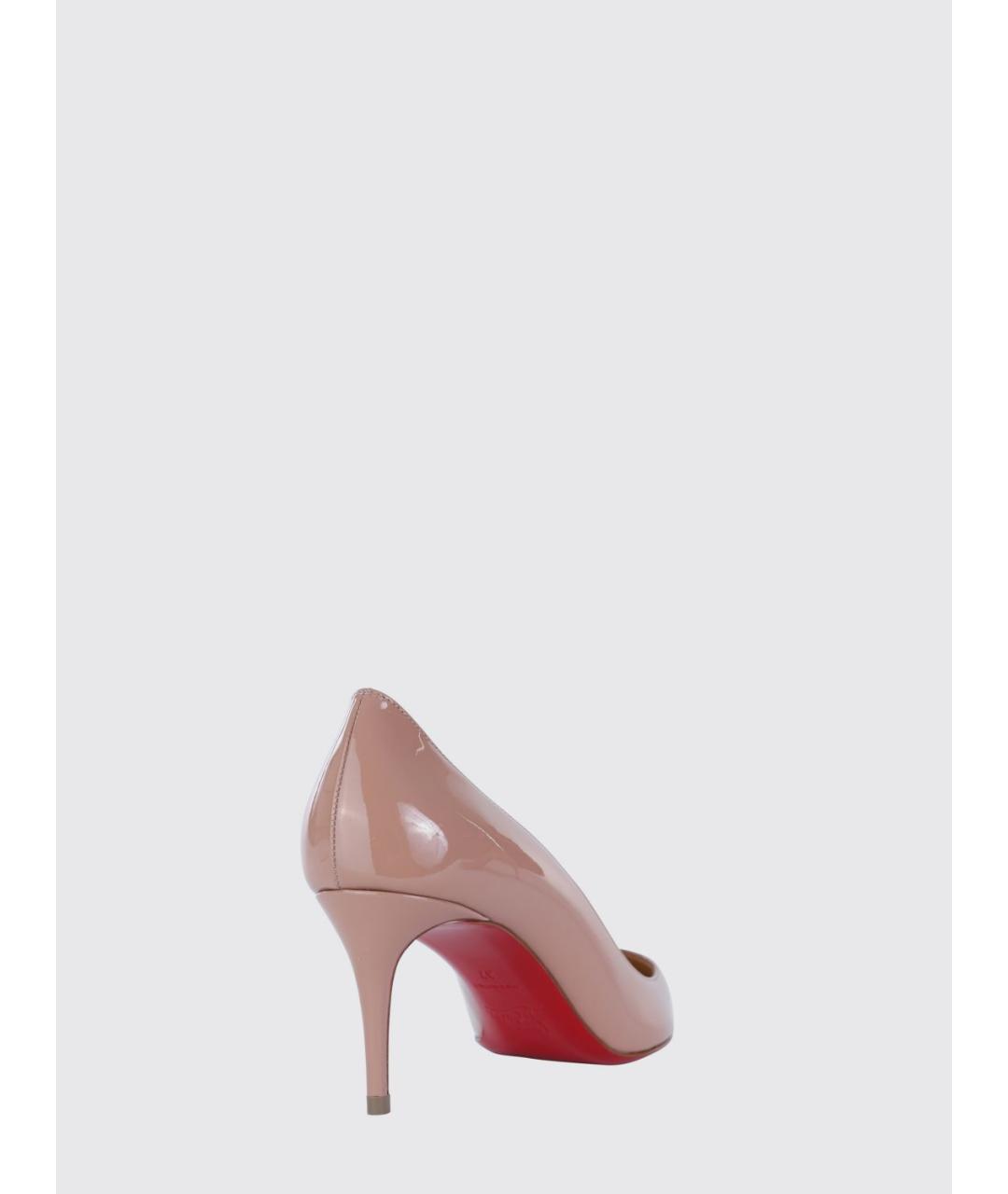 CHRISTIAN LOUBOUTIN Бежевые туфли из лакированной кожи, фото 2
