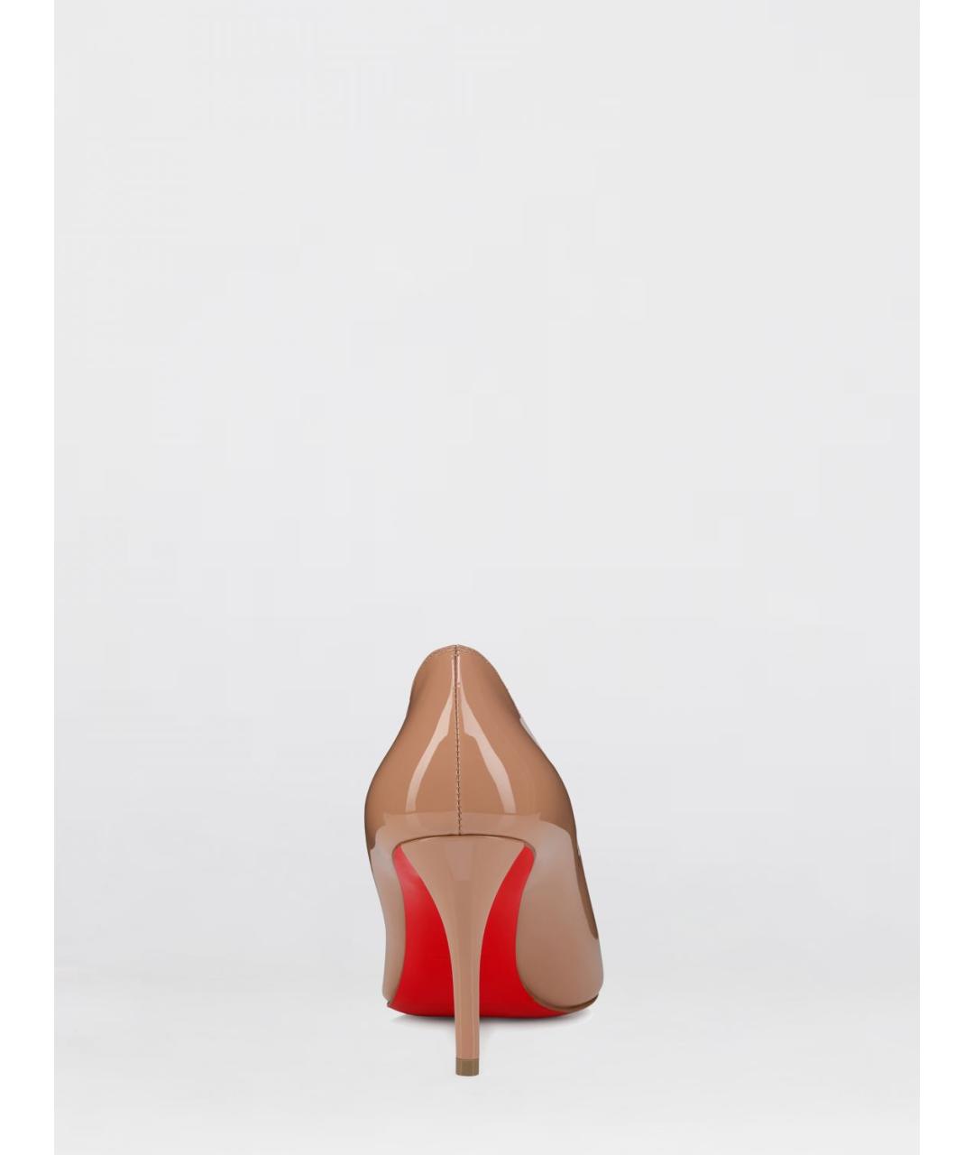 CHRISTIAN LOUBOUTIN Бежевые туфли из лакированной кожи, фото 3