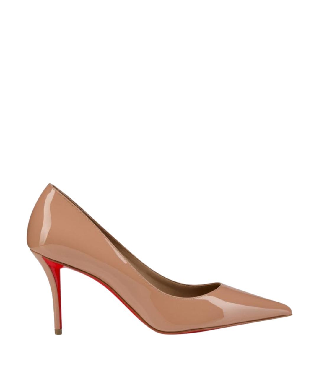 CHRISTIAN LOUBOUTIN Бежевые туфли из лакированной кожи, фото 1