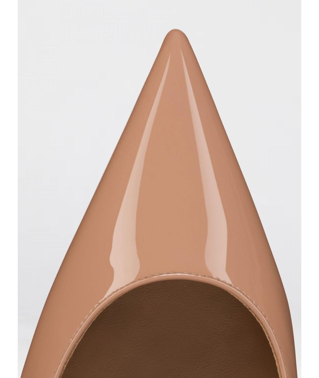 CHRISTIAN LOUBOUTIN Бежевые туфли из лакированной кожи, фото 4