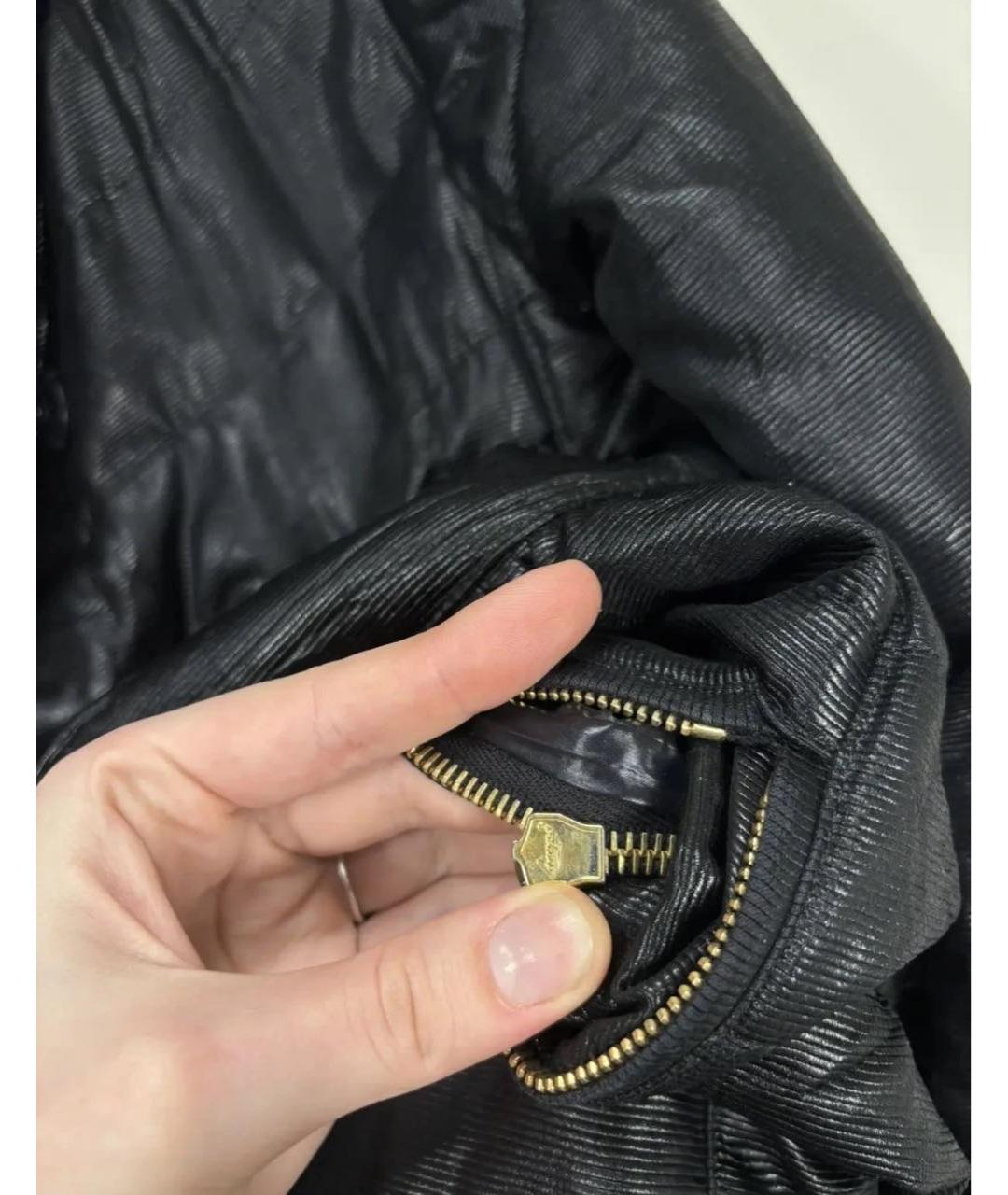 MONCLER Черный хлопковый пуховик, фото 7