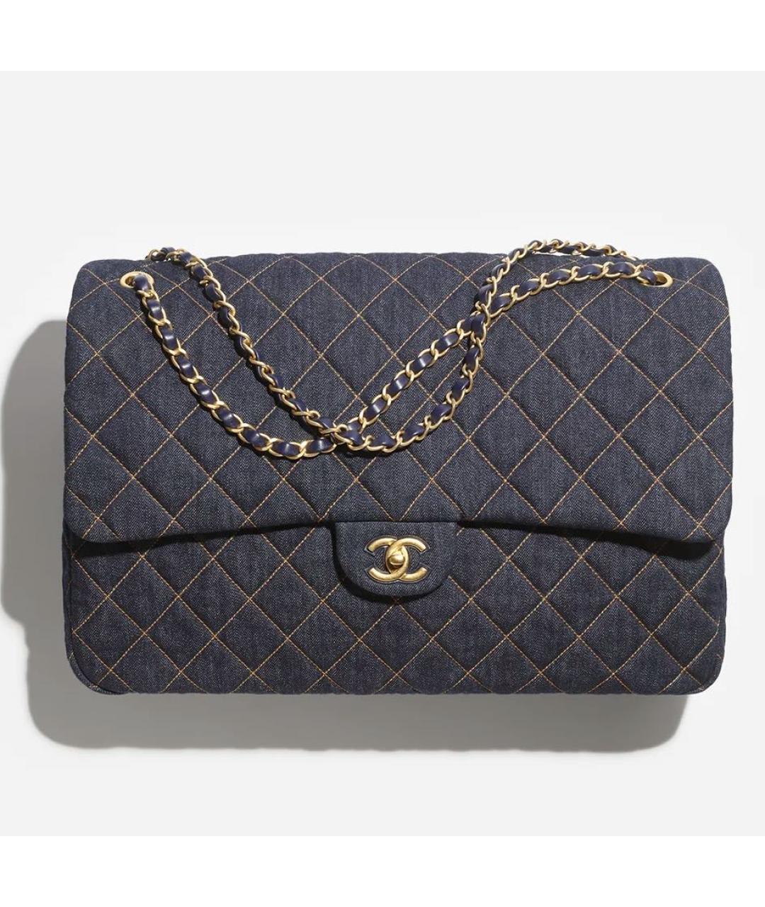 CHANEL Темно-синяя деним сумка через плечо, фото 7