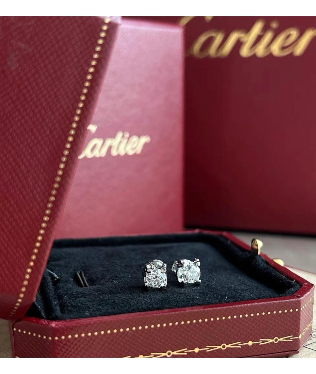 CARTIER Серебряные серьги из белого золота, фото 2