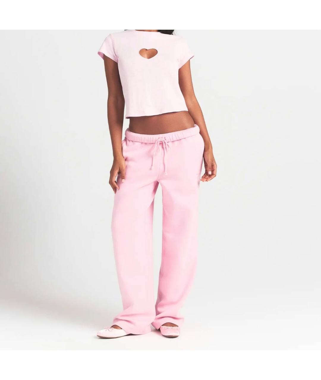 SKIMS Розовая футболка, фото 2