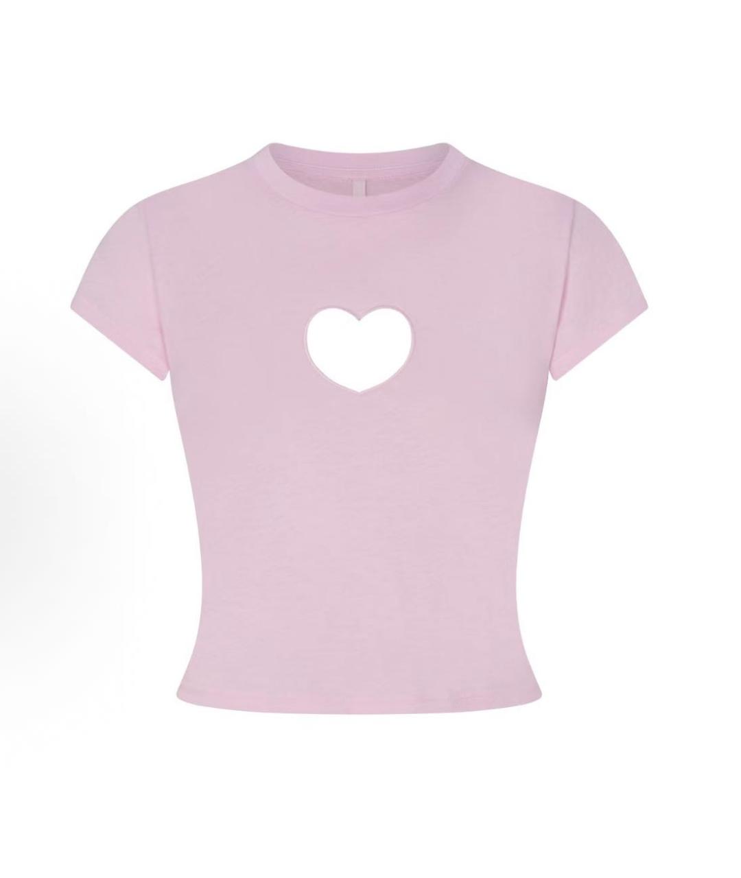 SKIMS Розовая футболка, фото 8