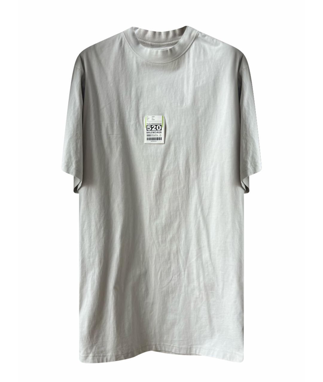 BALENCIAGA Серая хлопковая футболка, фото 1