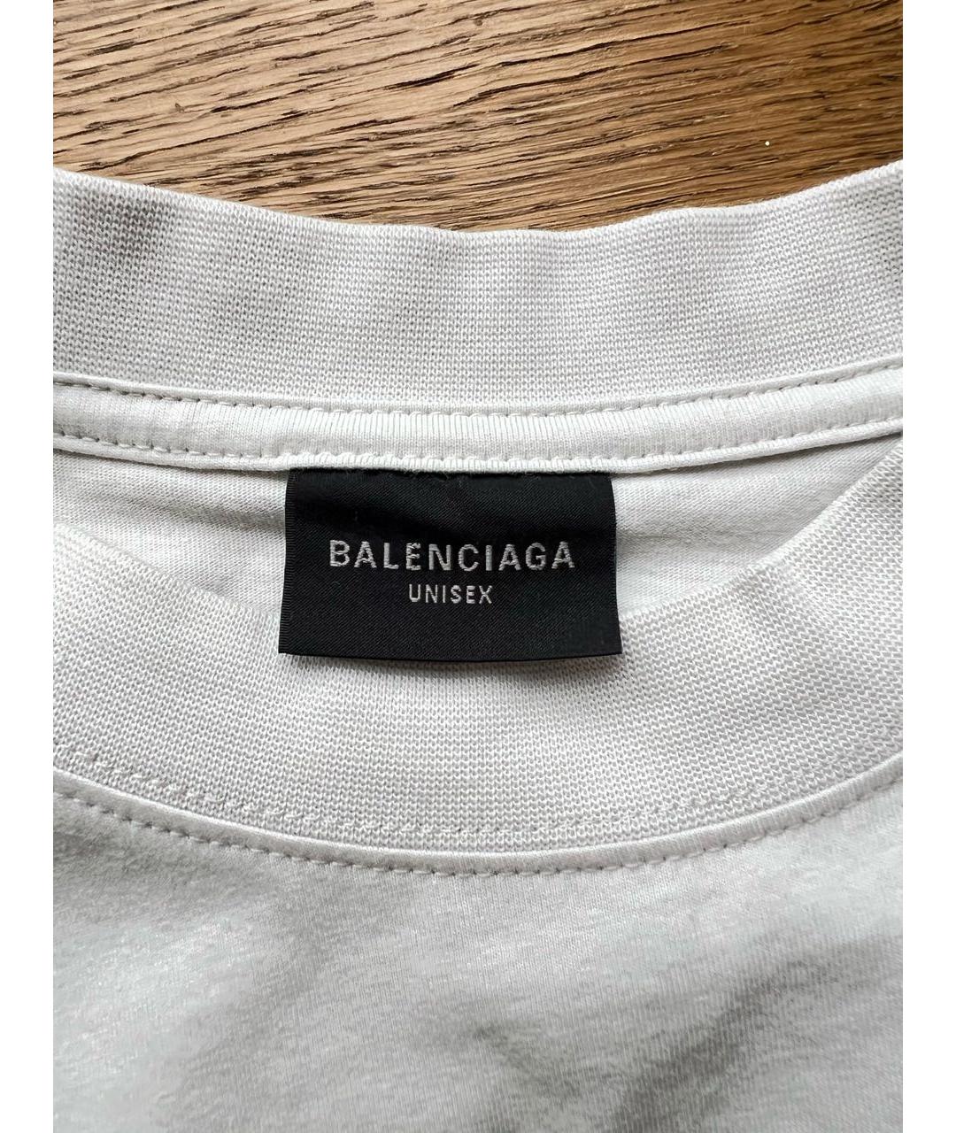 BALENCIAGA Серая хлопковая футболка, фото 5