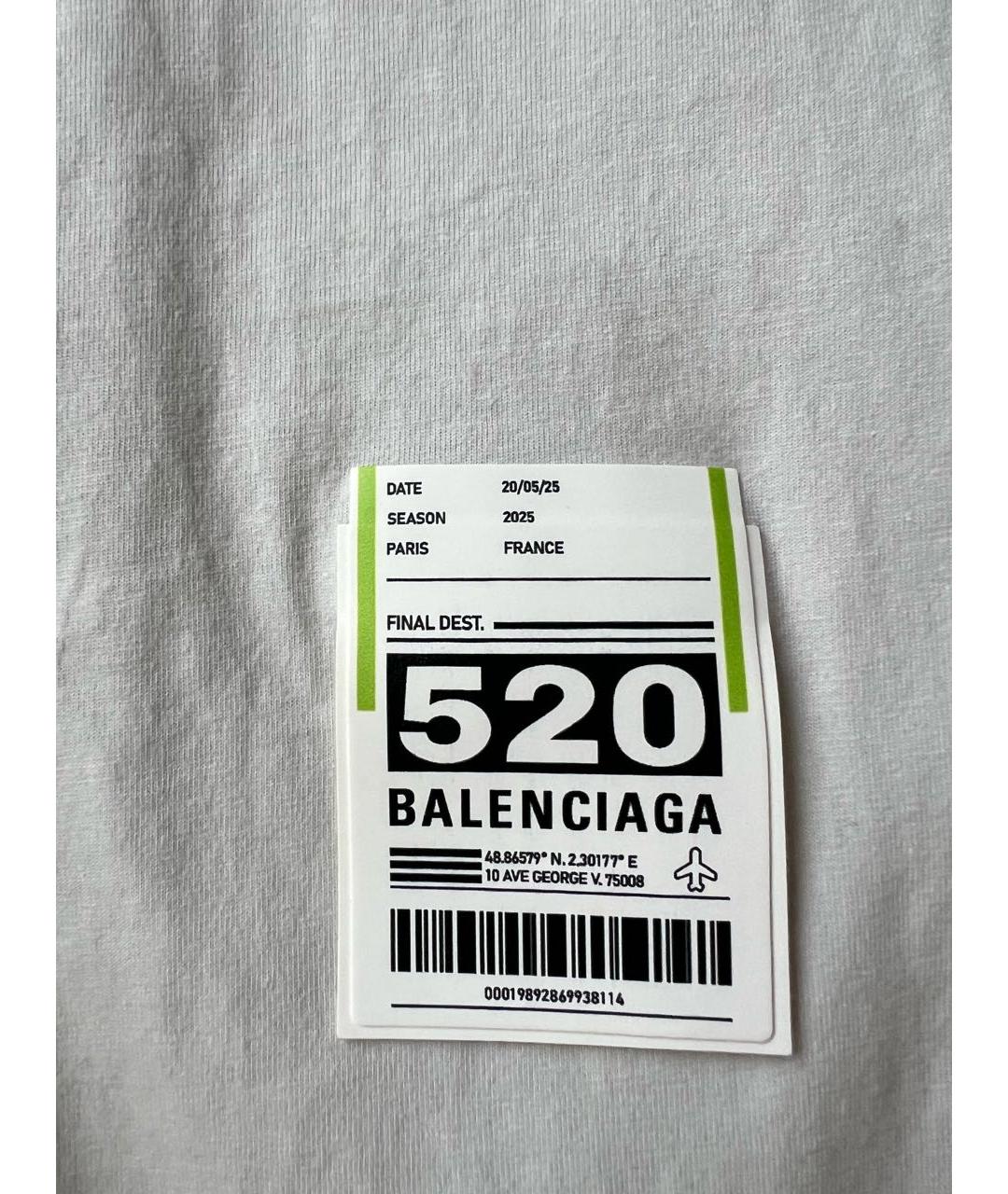 BALENCIAGA Серая хлопковая футболка, фото 3