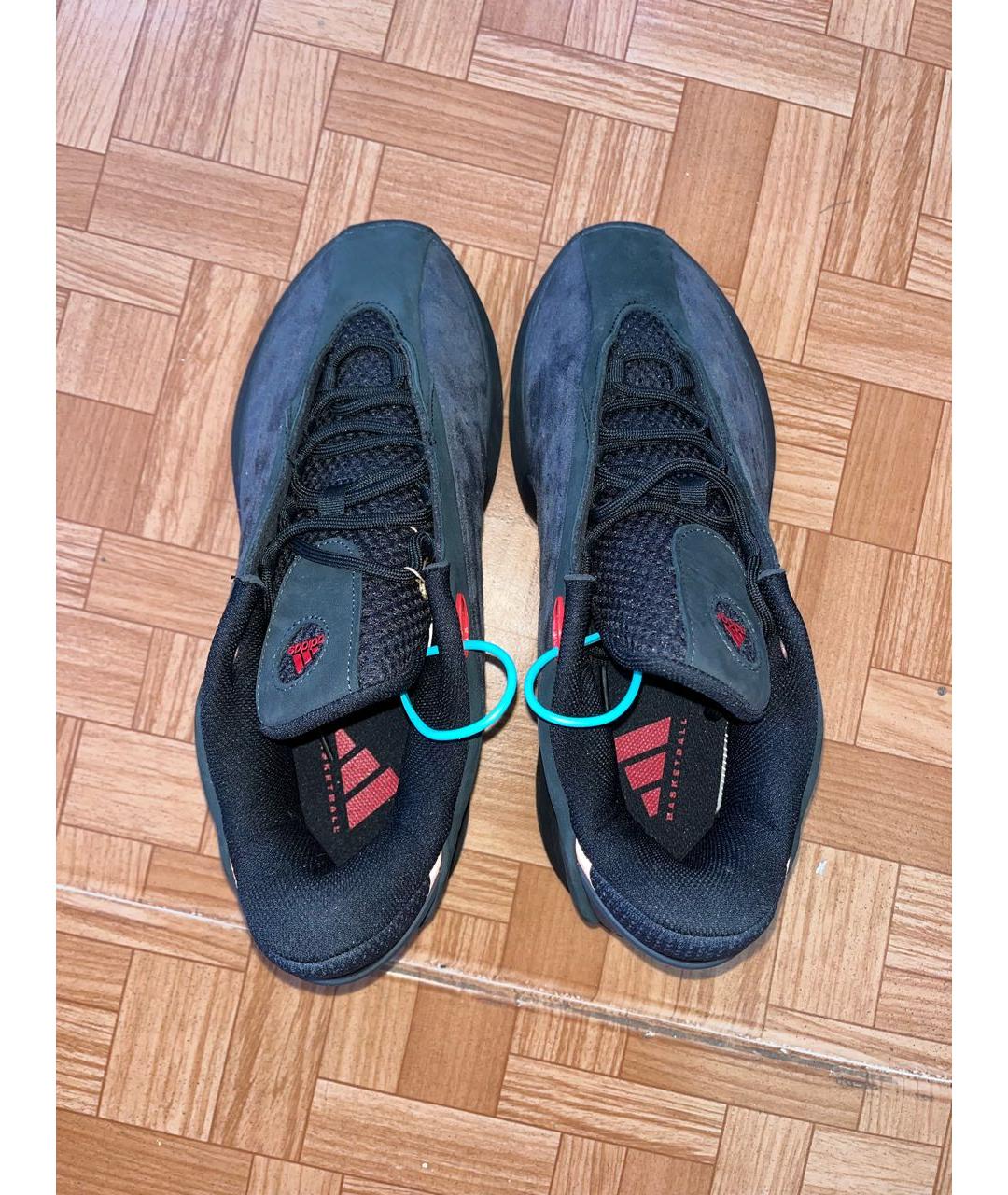 ADIDAS Антрацитовые замшевые низкие кроссовки / кеды, фото 3