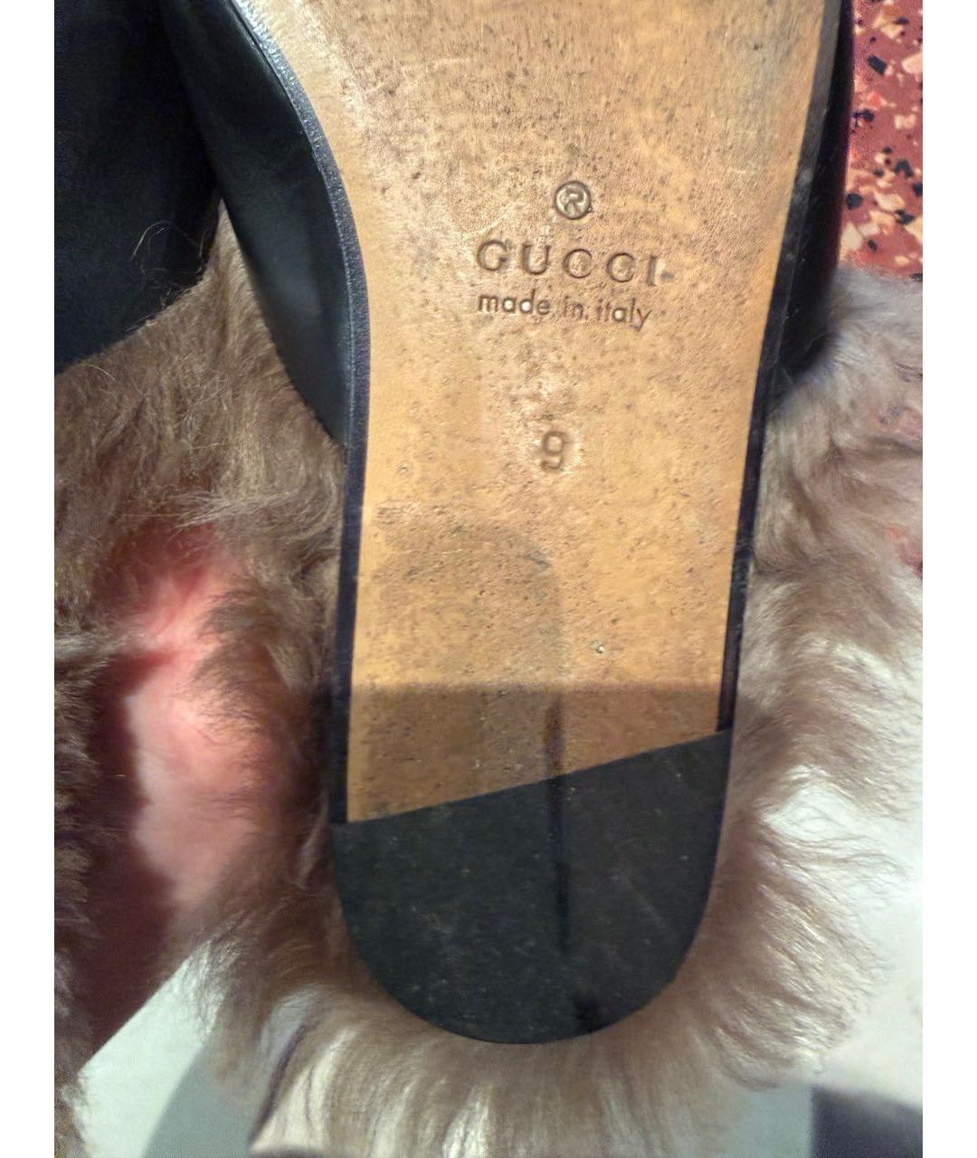 GUCCI Черные кожаные туфли, фото 3