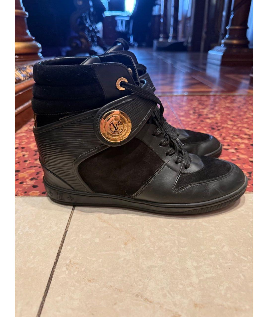 LOUIS VUITTON Черные кожаные ботильоны, фото 5