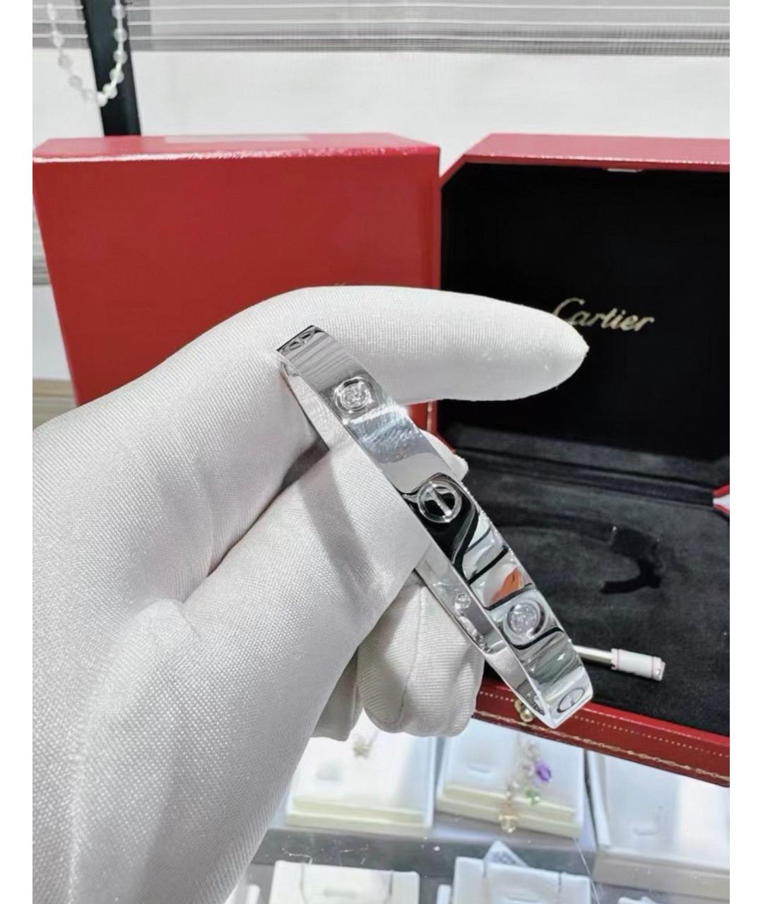 CARTIER Серебрянный браслет из белого золота, фото 3