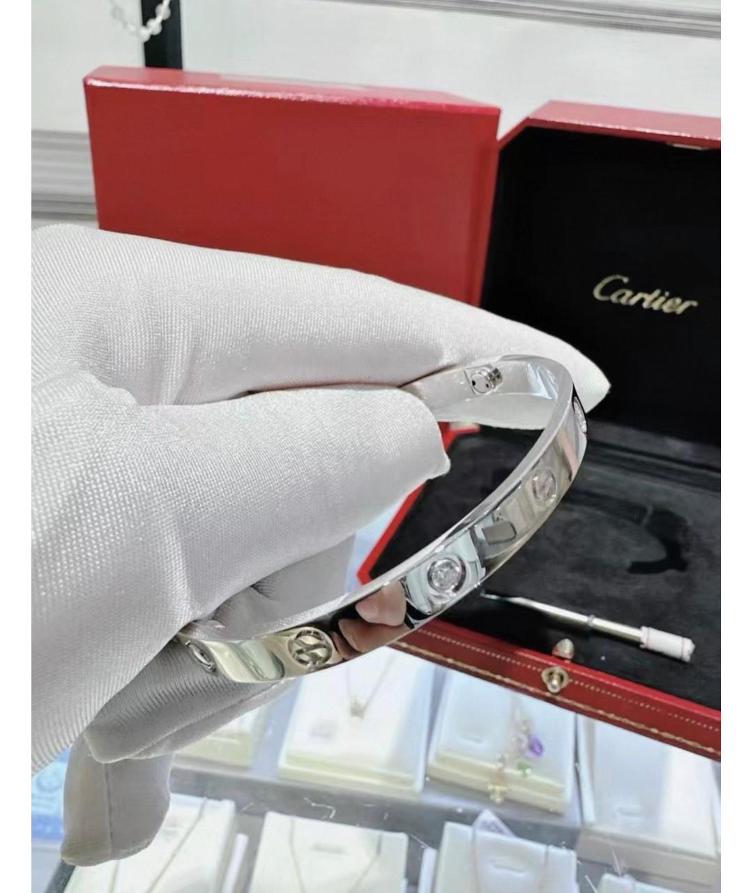 CARTIER Серебрянный браслет из белого золота, фото 4