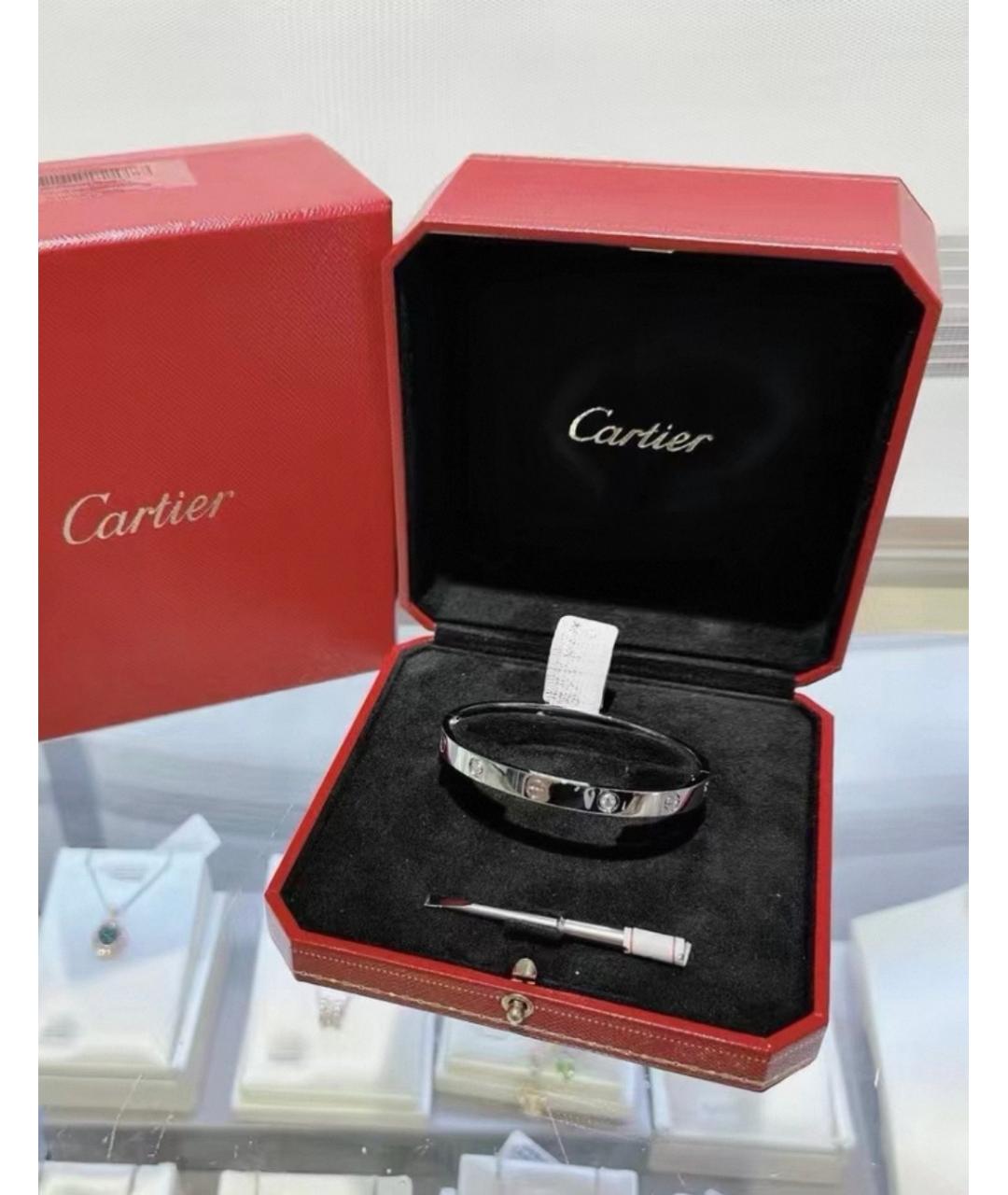 CARTIER Серебрянный браслет из белого золота, фото 2