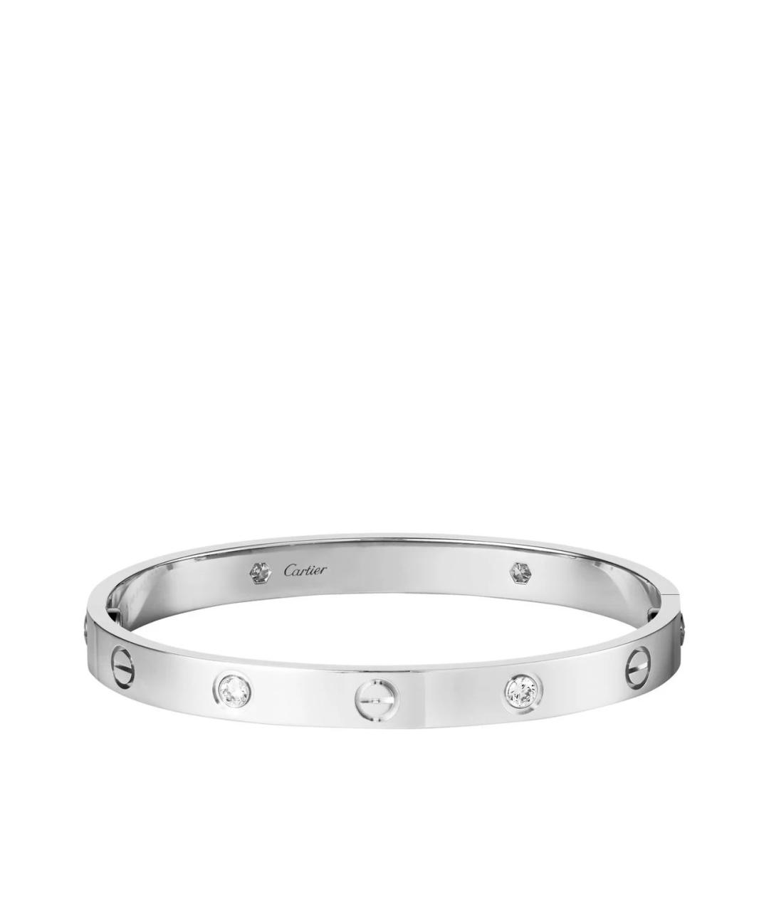 CARTIER Серебрянный браслет из белого золота, фото 1