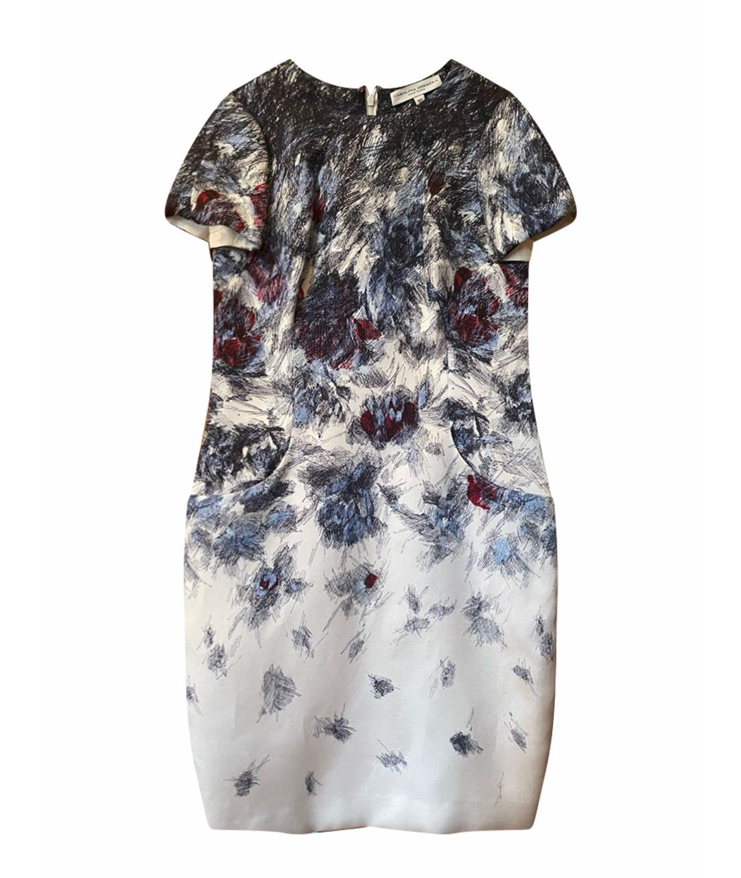 CAROLINA HERRERA Мульти шелковое коктейльное платье, фото 1