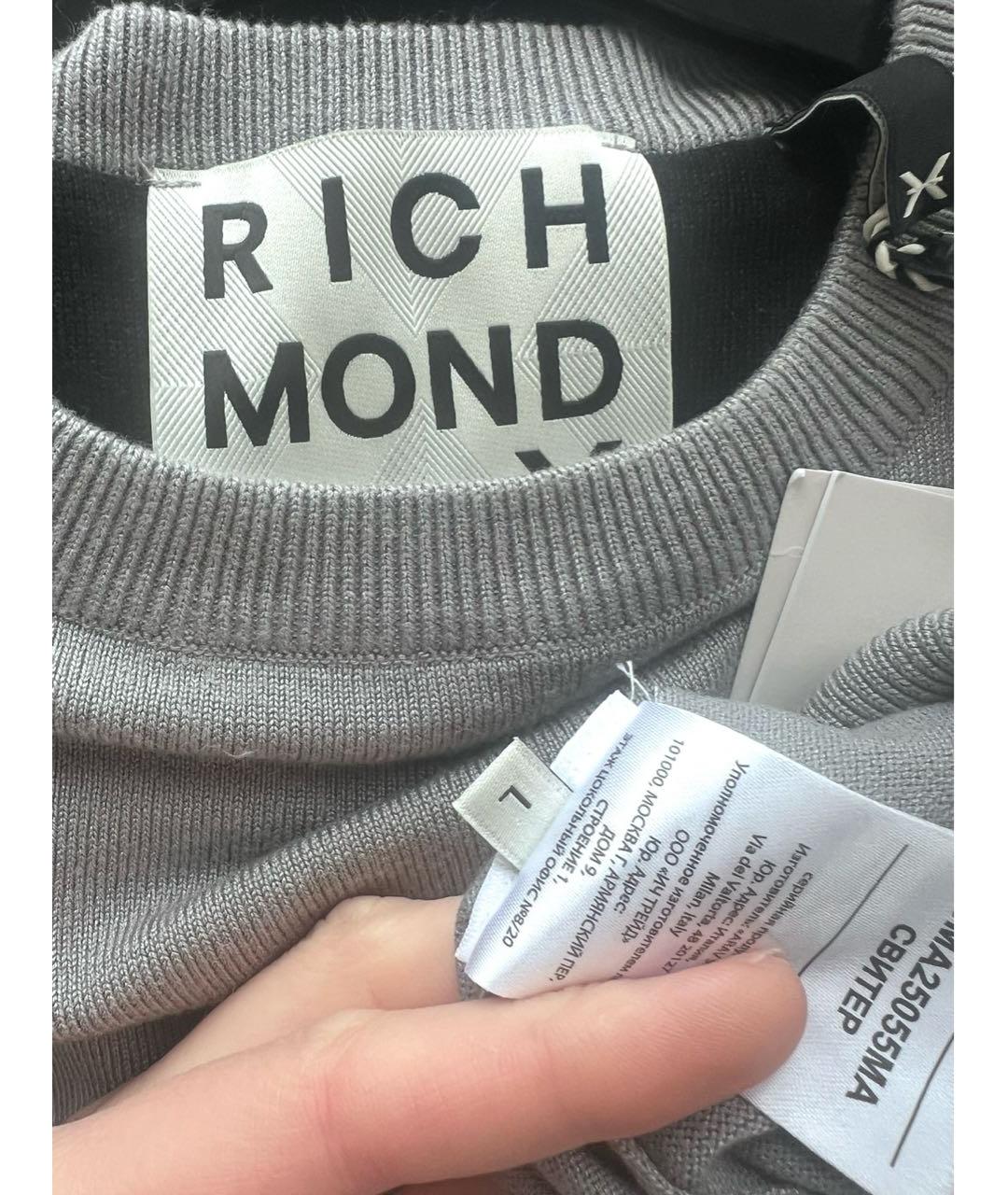 JOHN RICHMOND Серый джемпер / свитер, фото 3