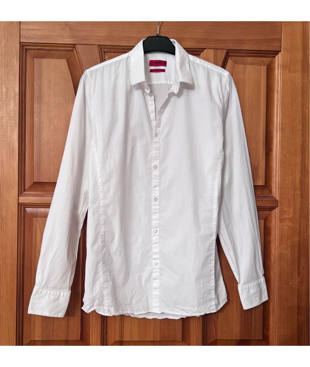 HUGO BOSS Белая хлопковая рубашка, фото 4