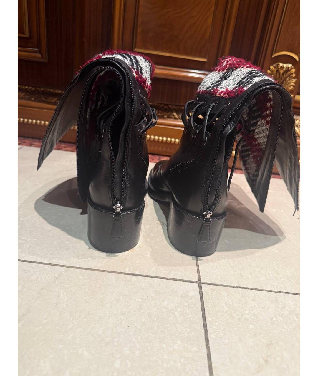 CHANEL Черные кожаные сапоги, фото 3