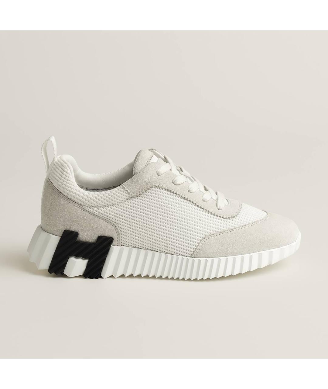 HERMES Белые текстильные кроссовки, фото 9