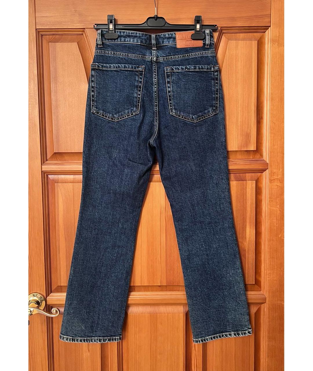 WEEKEND MAX MARA Синие хлопковые прямые джинсы, фото 2