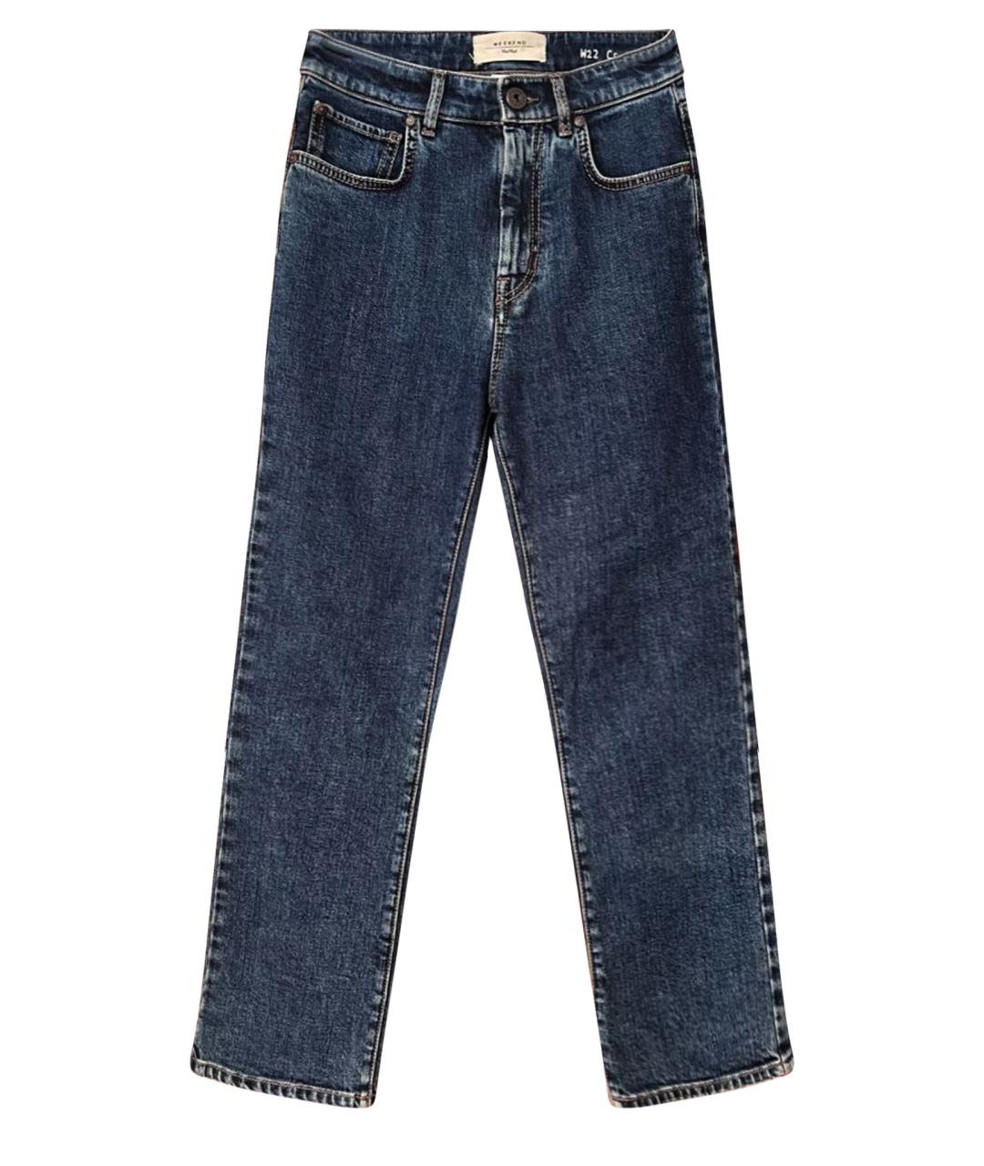 WEEKEND MAX MARA Синие хлопковые прямые джинсы, фото 1
