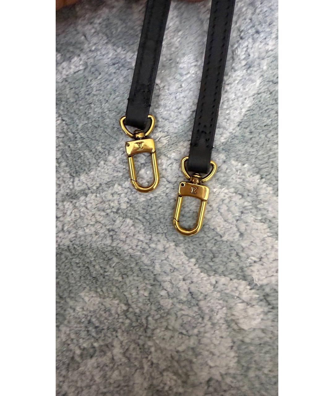 LOUIS VUITTON Коричневая кожаная сумка через плечо, фото 3