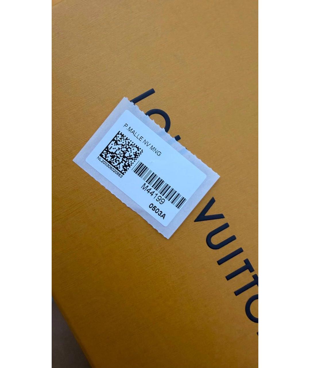 LOUIS VUITTON Коричневая кожаная сумка через плечо, фото 4