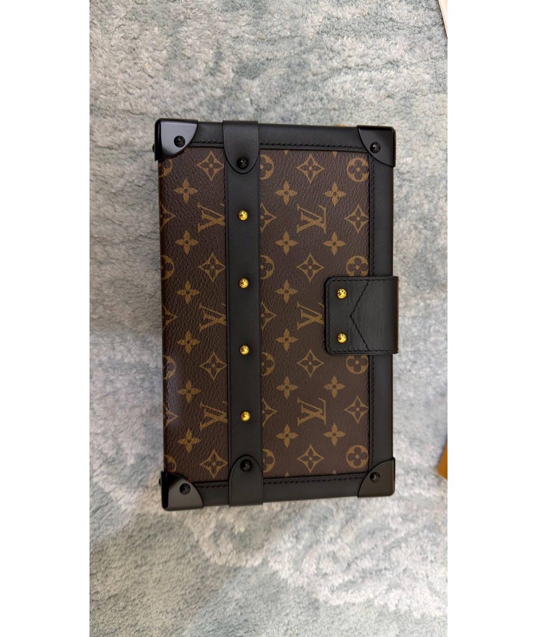 LOUIS VUITTON Коричневая кожаная сумка через плечо, фото 6