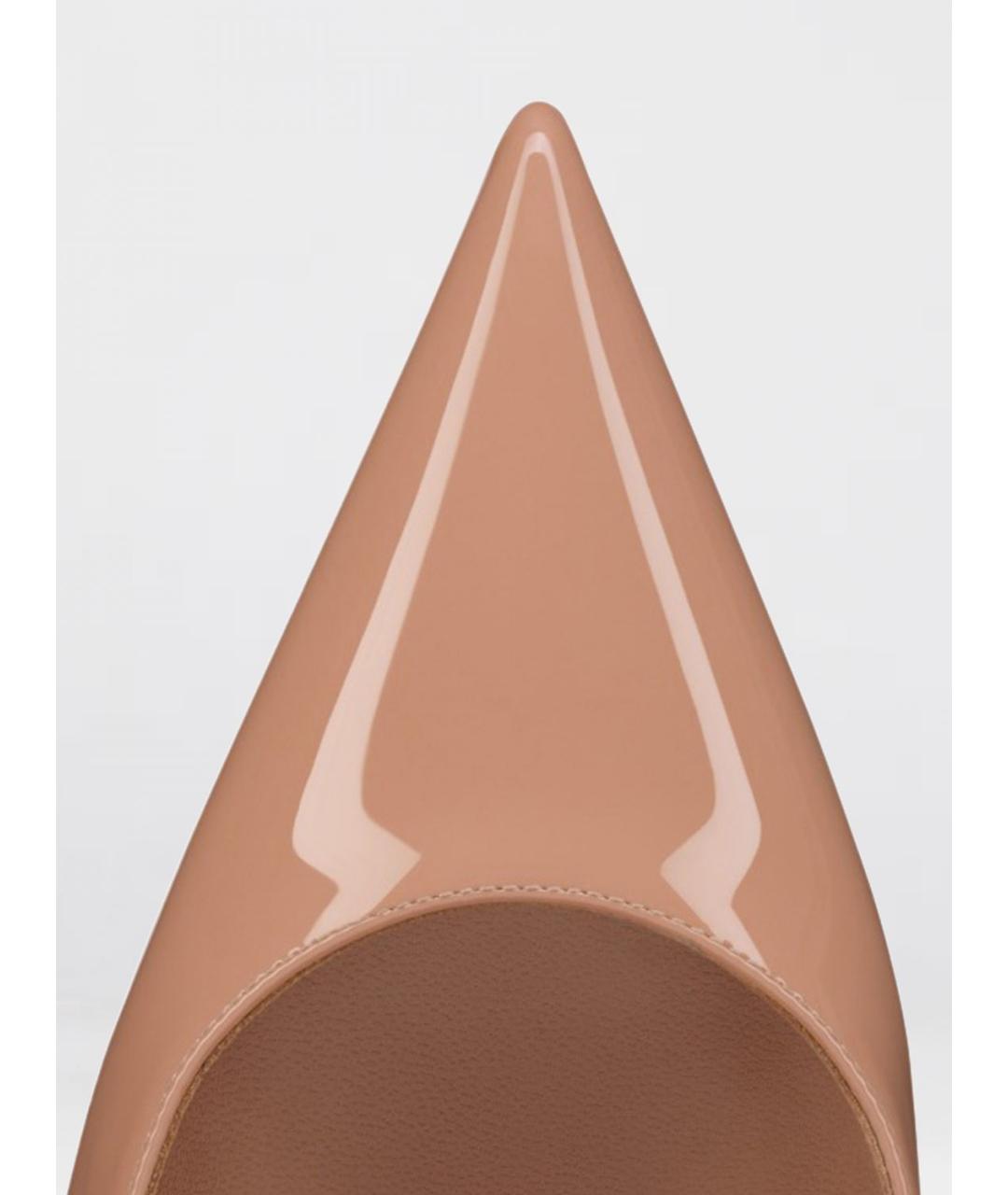 CHRISTIAN LOUBOUTIN Бежевые туфли из лакированной кожи, фото 4