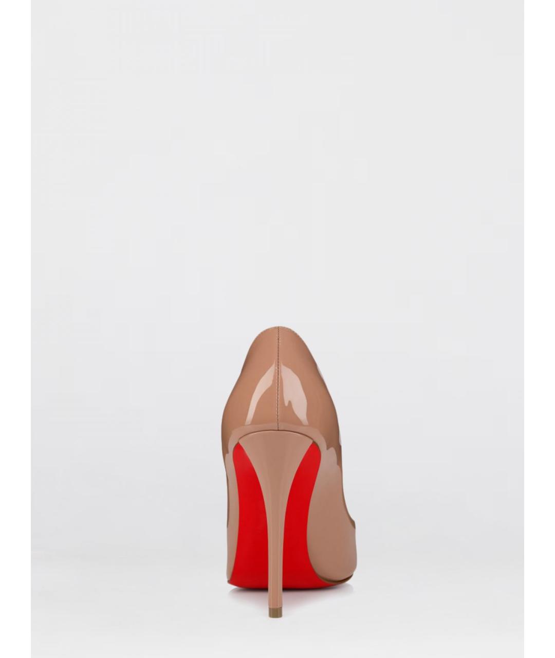 CHRISTIAN LOUBOUTIN Бежевые туфли из лакированной кожи, фото 3