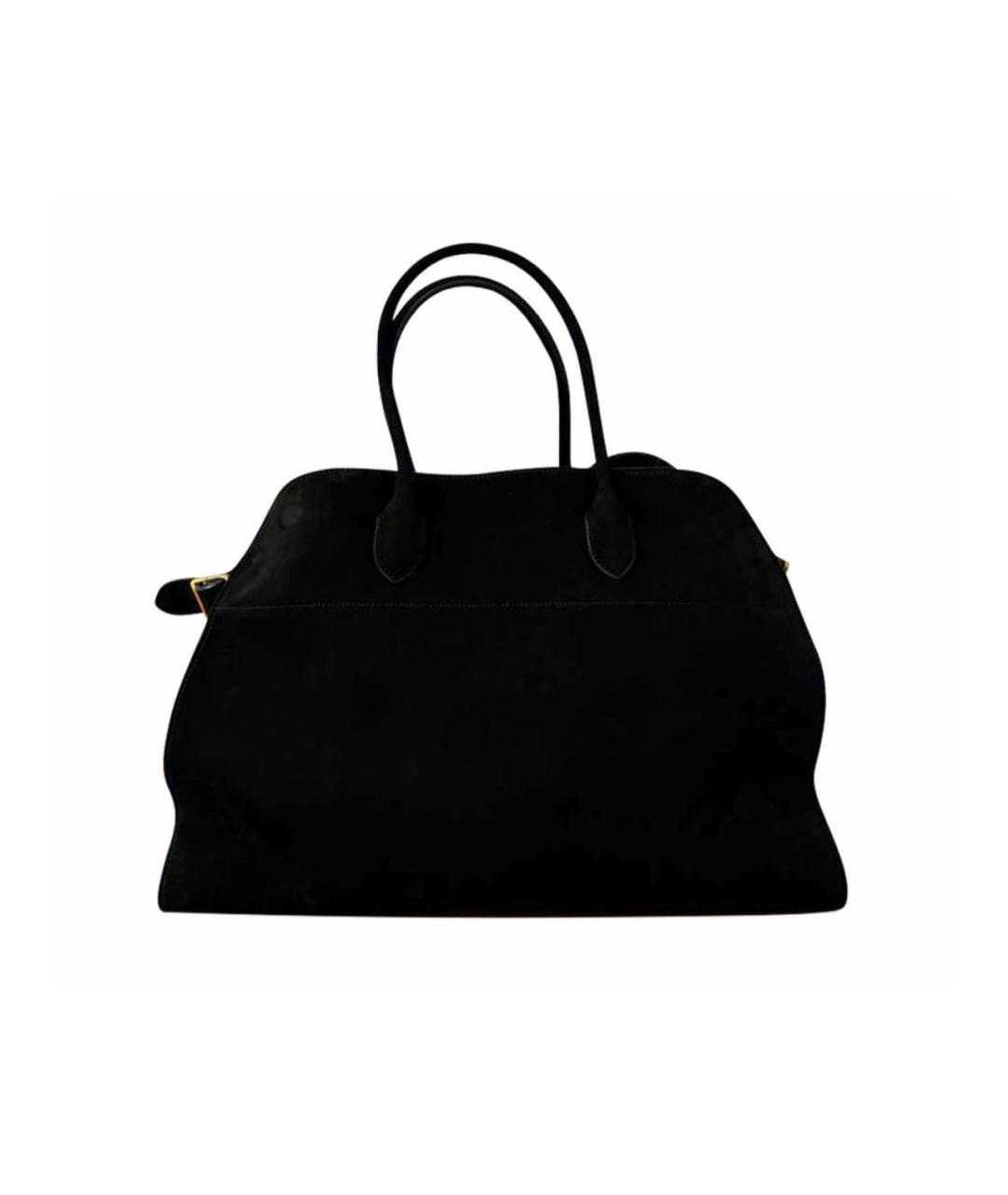 THE ROW Черная замшевая сумка с короткими ручками, фото 2