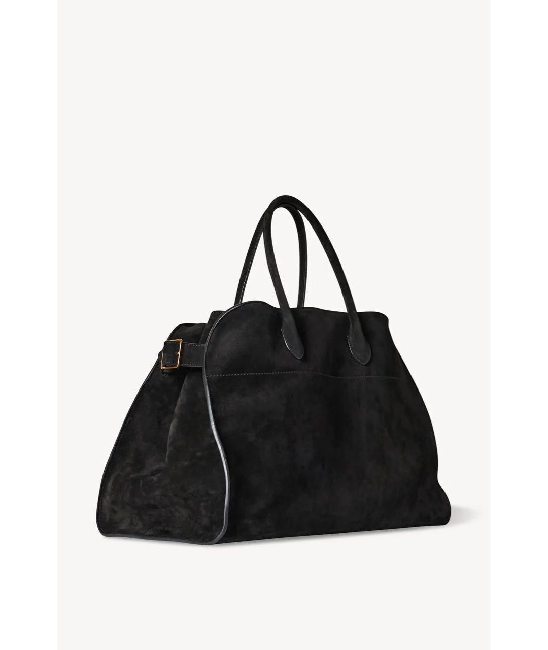 THE ROW Черная замшевая сумка с короткими ручками, фото 6