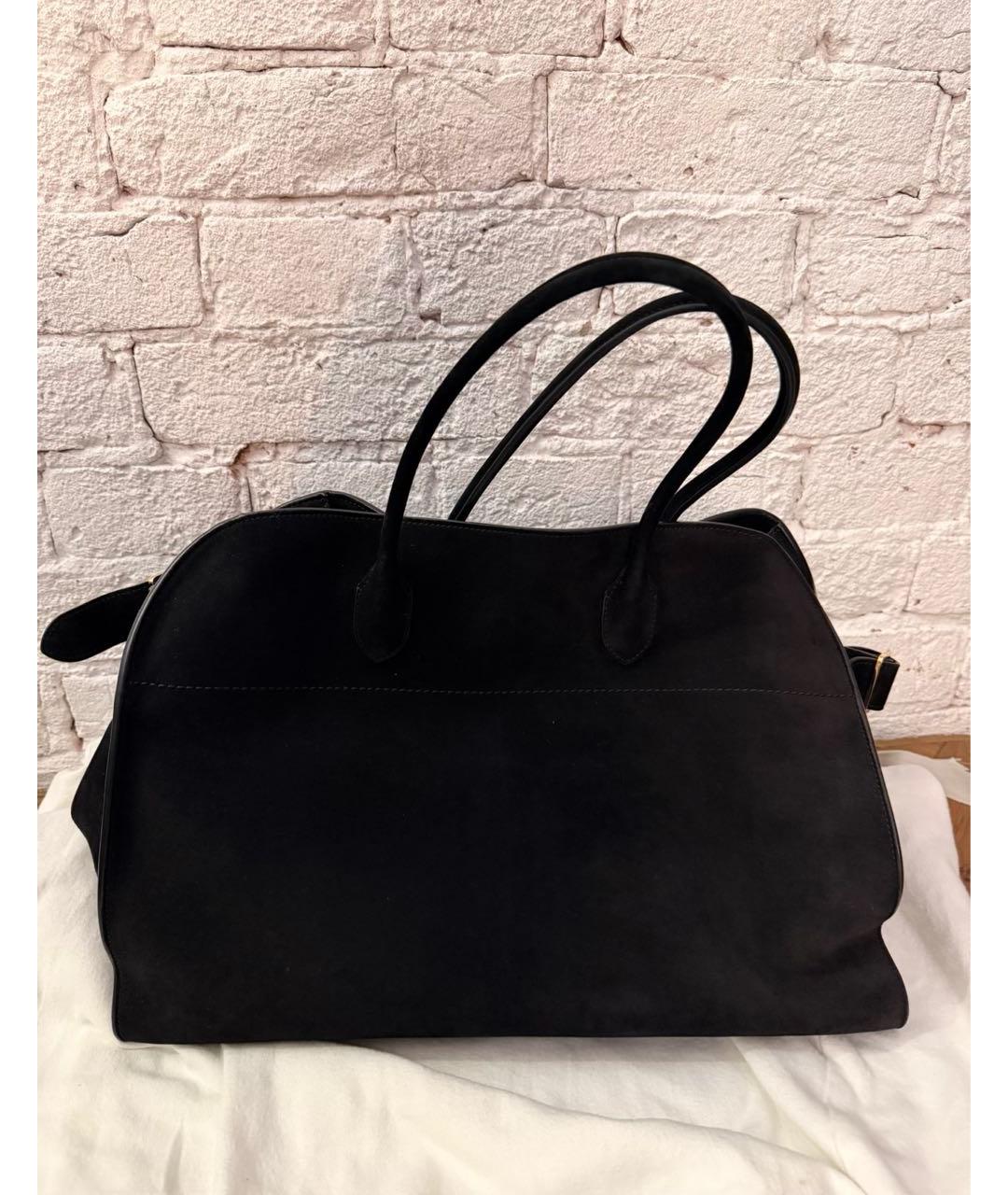 THE ROW Черная замшевая сумка с короткими ручками, фото 3