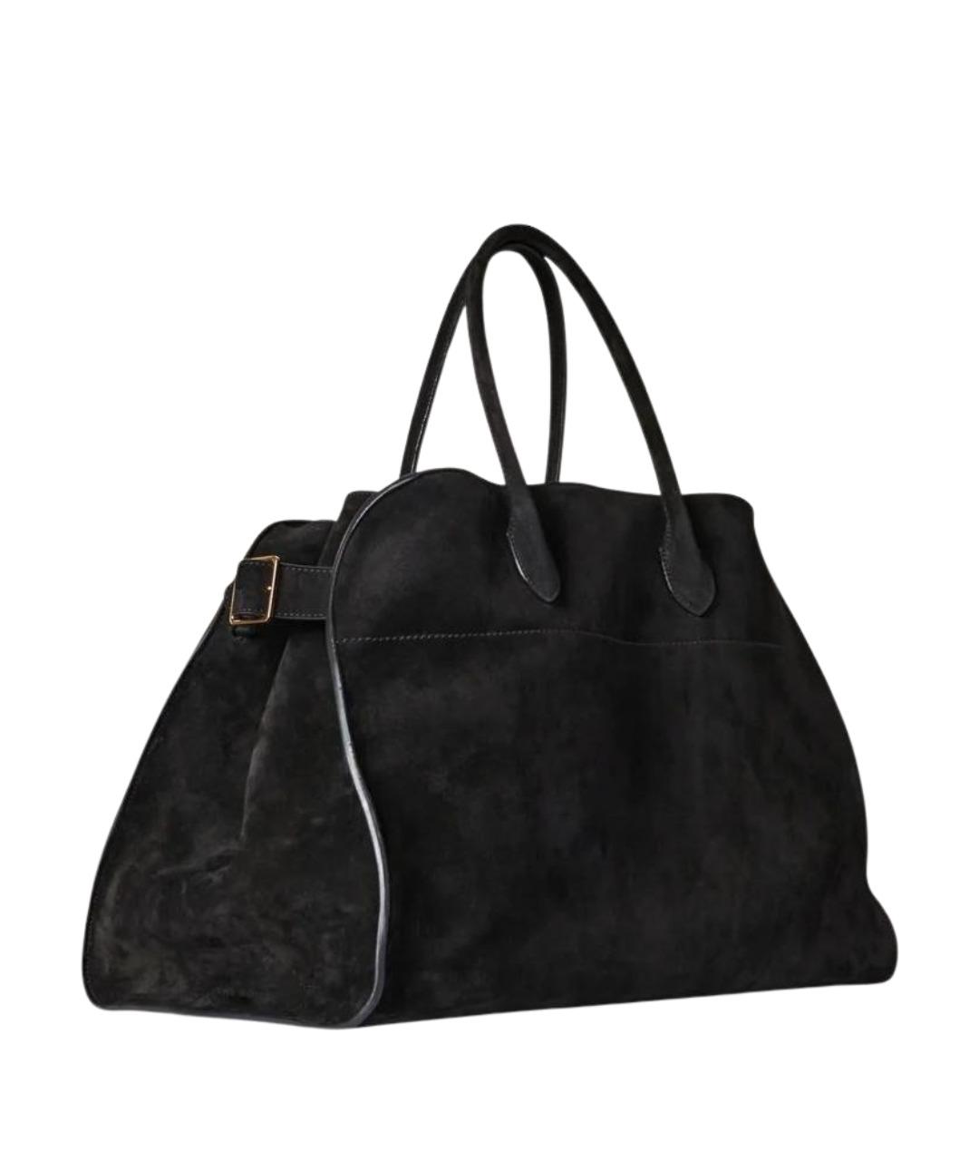 THE ROW Черная замшевая сумка с короткими ручками, фото 1