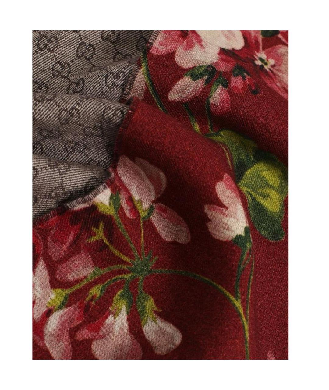 GUCCI Антрацитовый шерстяной платок, фото 7