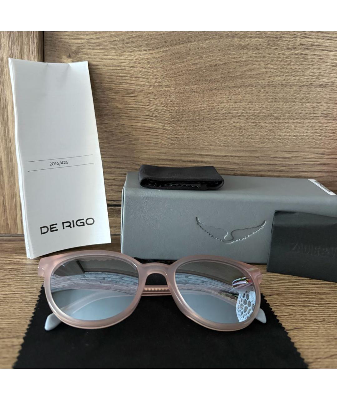 ZADIG & VOLTAIRE Розовые пластиковые солнцезащитные очки, фото 3