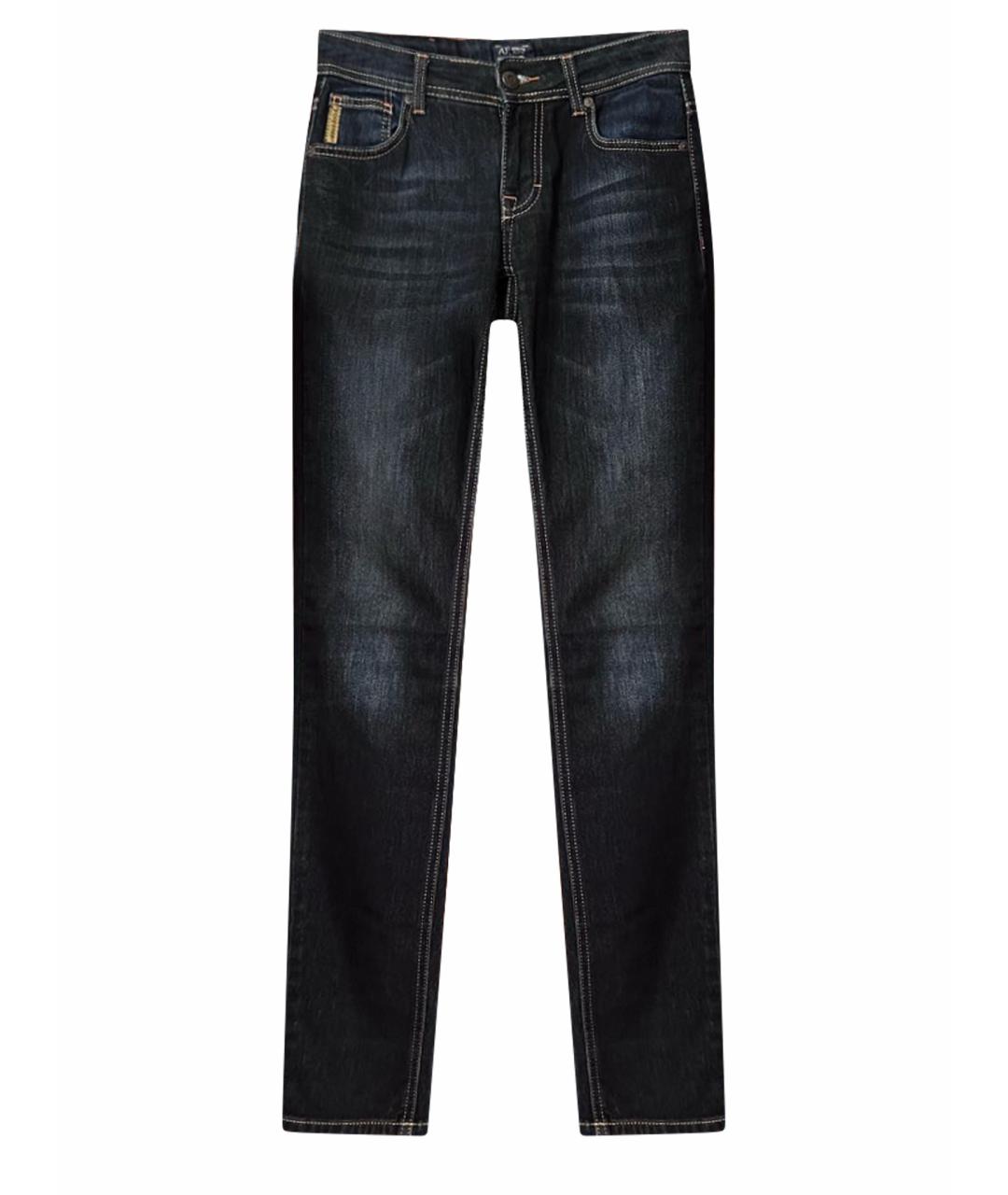 ARMANI JEANS Синие хлопковые джинсы слим, фото 1