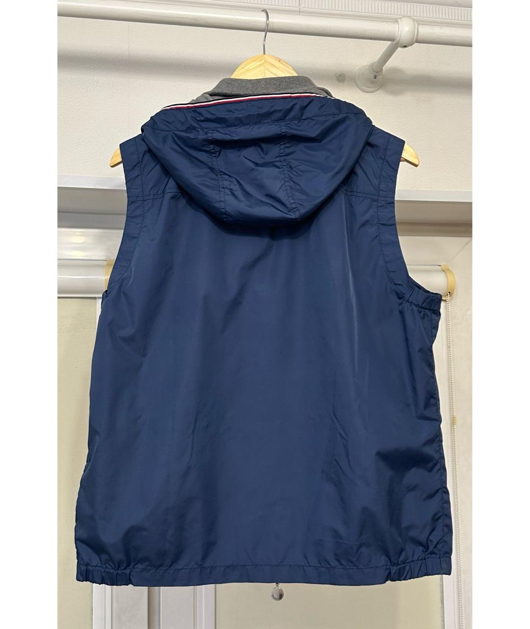 MONCLER Синий полиамидовый жилет, фото 2