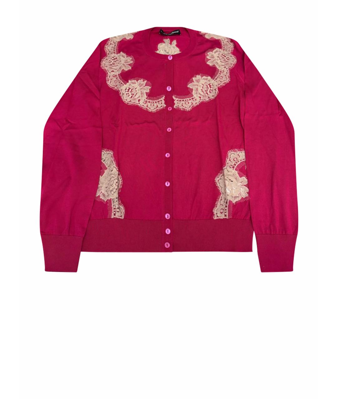DOLCE&GABBANA Фуксия шелковый кардиган, фото 1