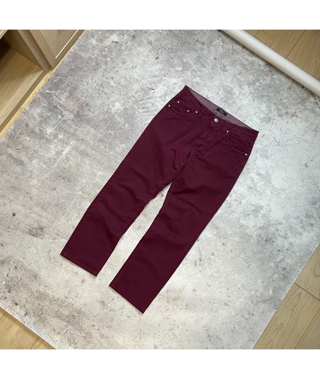 BOGNER Бордовые хлопковые повседневные брюки, фото 9
