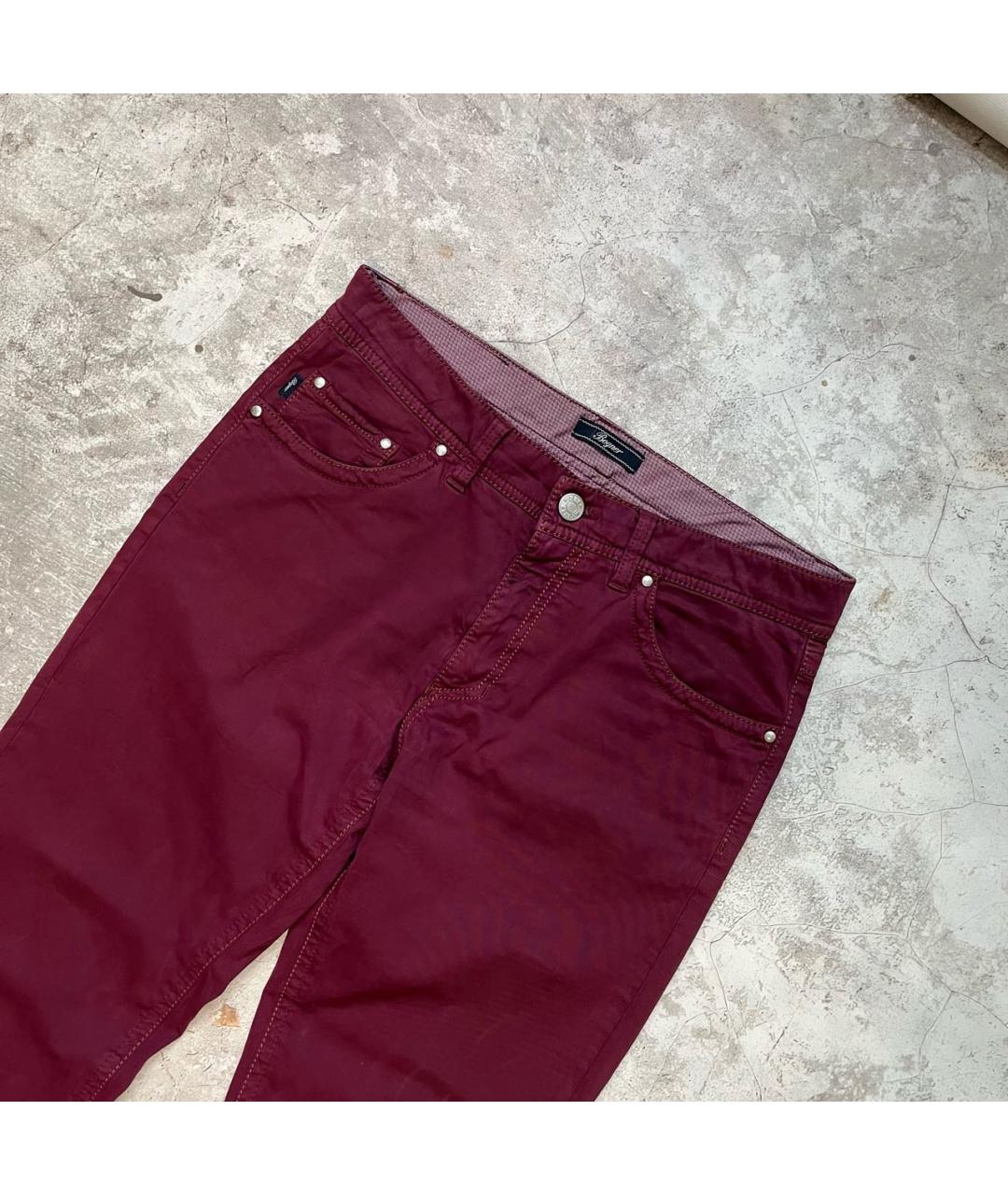 BOGNER Бордовые хлопковые повседневные брюки, фото 3