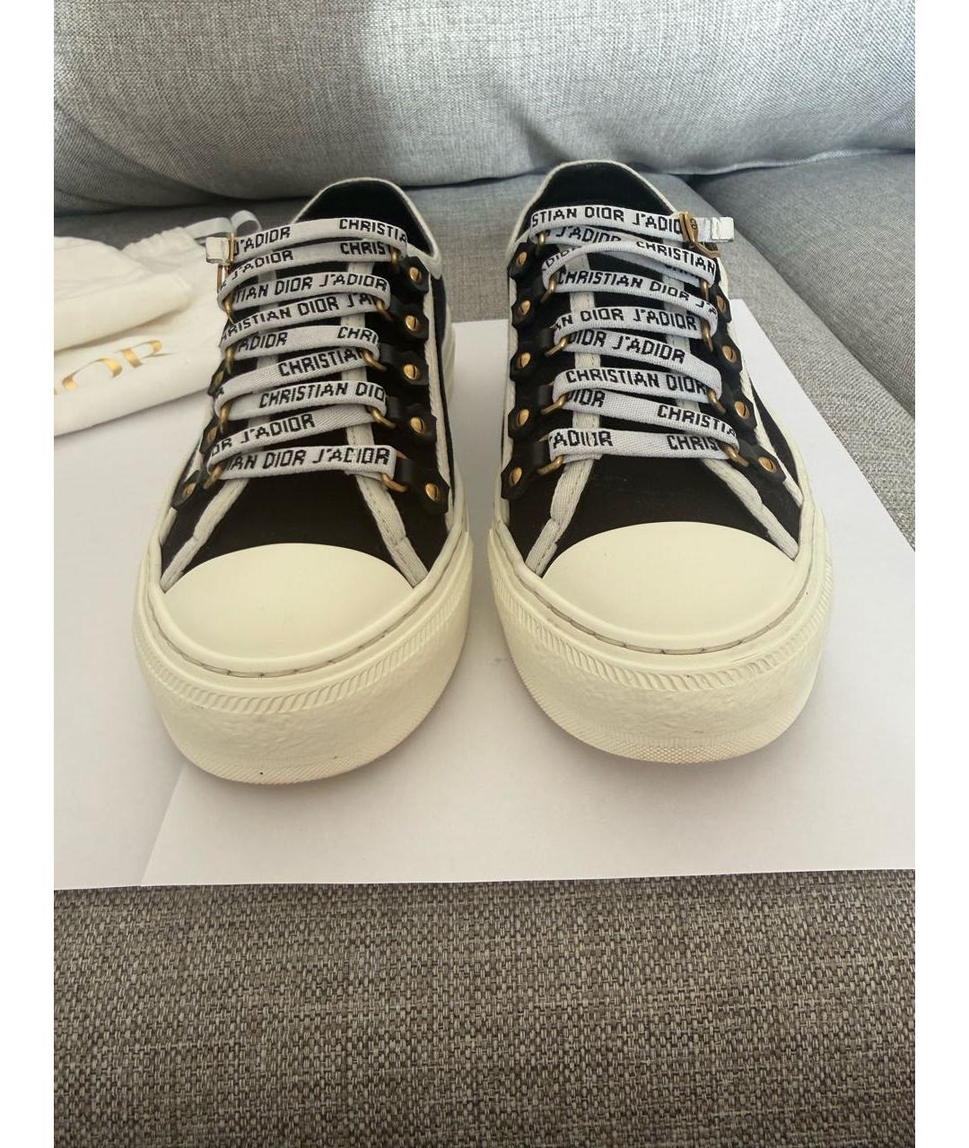 CHRISTIAN DIOR Черные текстильные кеды, фото 2