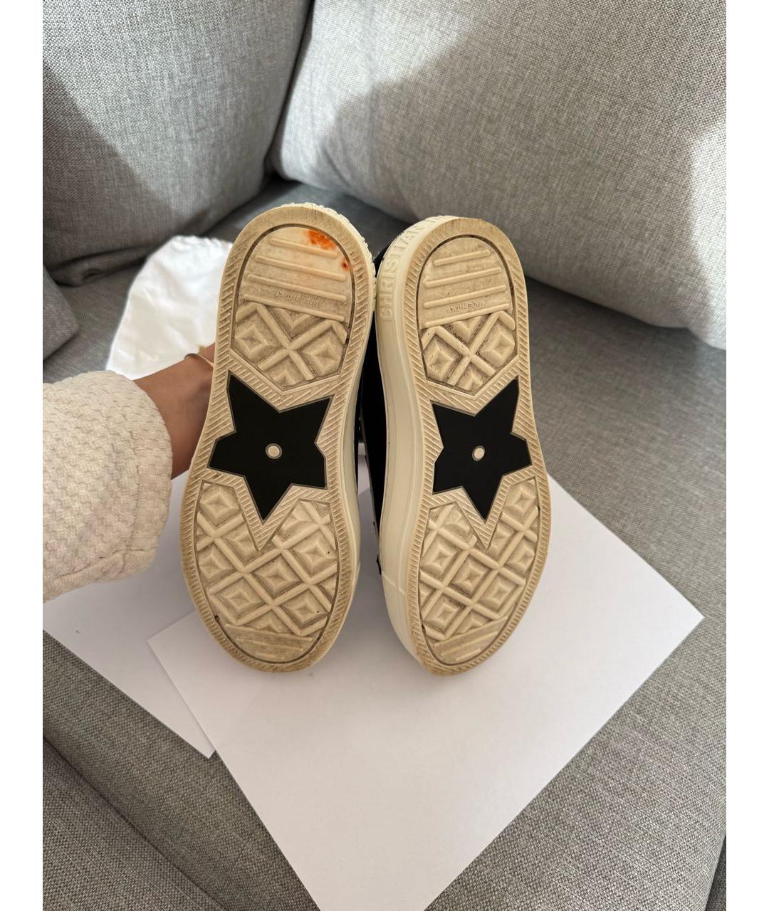 CHRISTIAN DIOR Черные текстильные кеды, фото 7