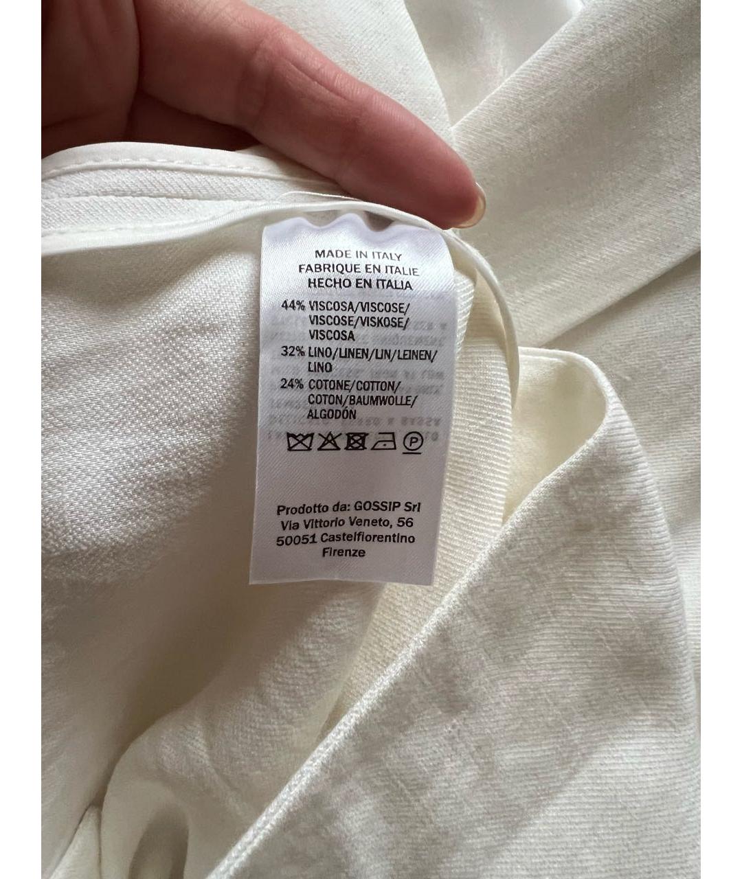 ANTONELLI FIRENZE Белый хлопковый костюм с брюками, фото 4