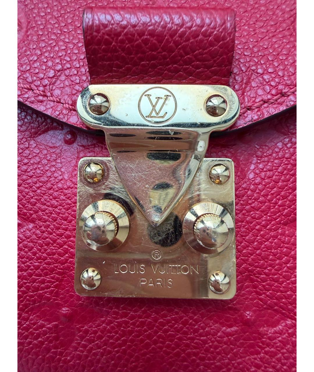 LOUIS VUITTON Красная кожаная сумка через плечо, фото 8