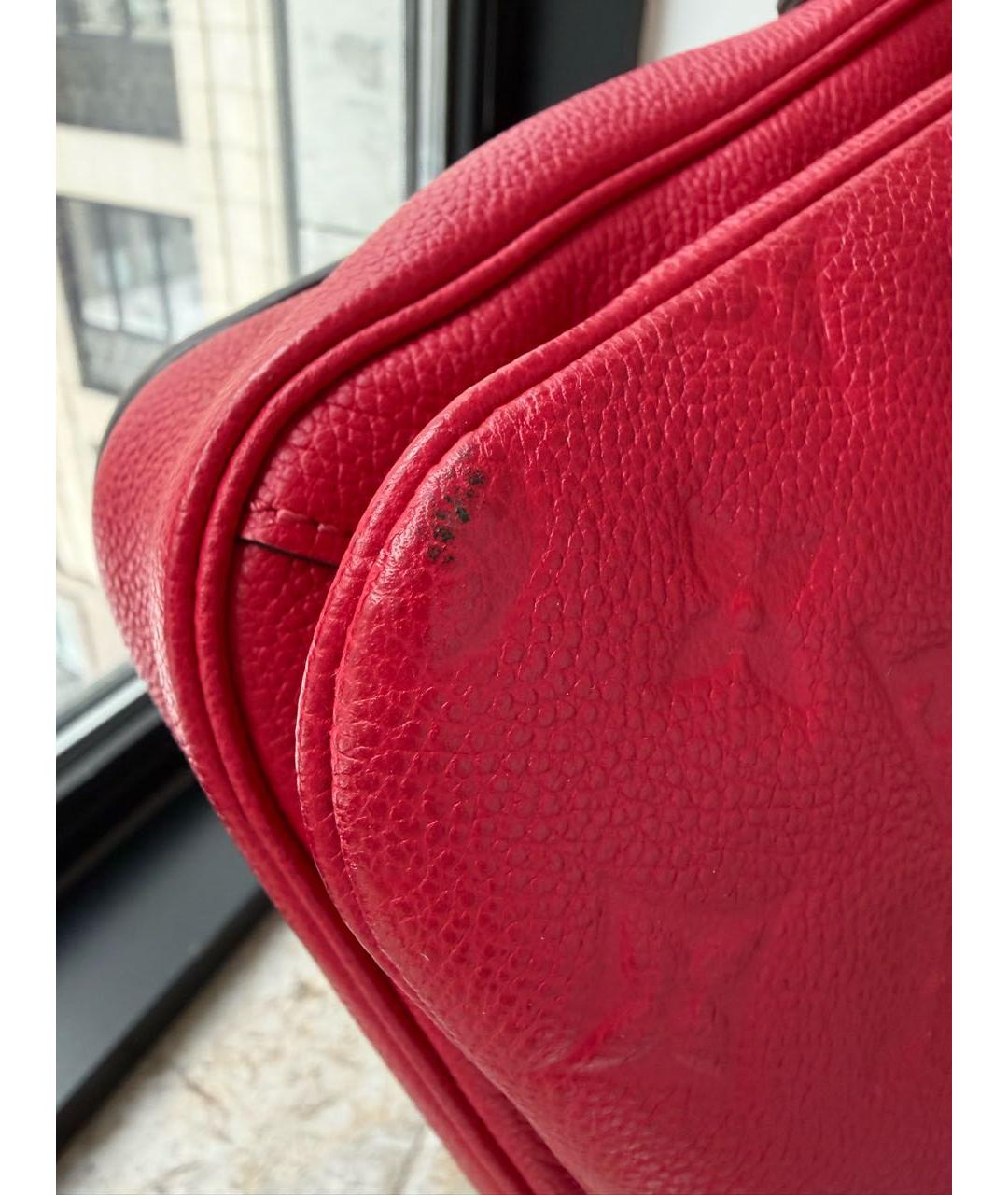 LOUIS VUITTON Красная кожаная сумка через плечо, фото 7