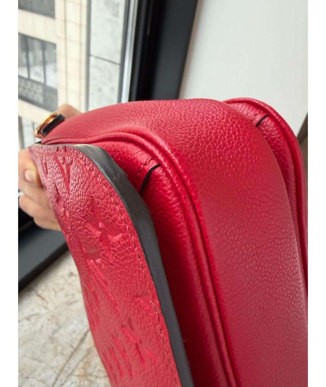LOUIS VUITTON Красная кожаная сумка через плечо, фото 6